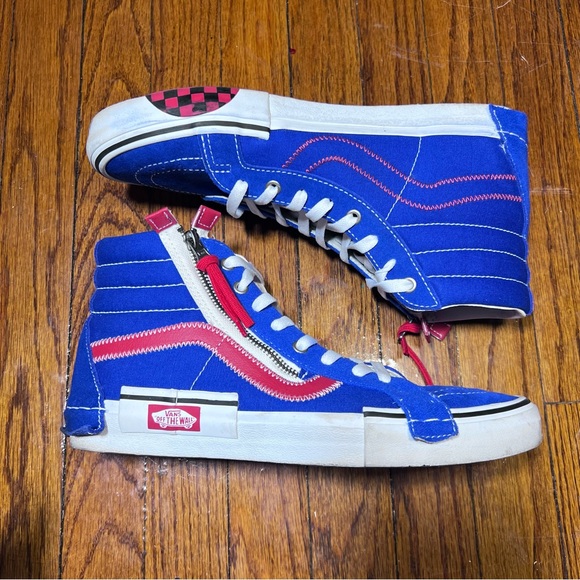 Vans SK8-HI Reissue CAP 'Surf The Web' Racing Red Men’s Size 10 - Picture 2 of 11